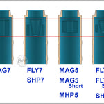 Begadi PRO 60° "FLY5 SHORT" AEG Flat Hop Bucking / Rubber