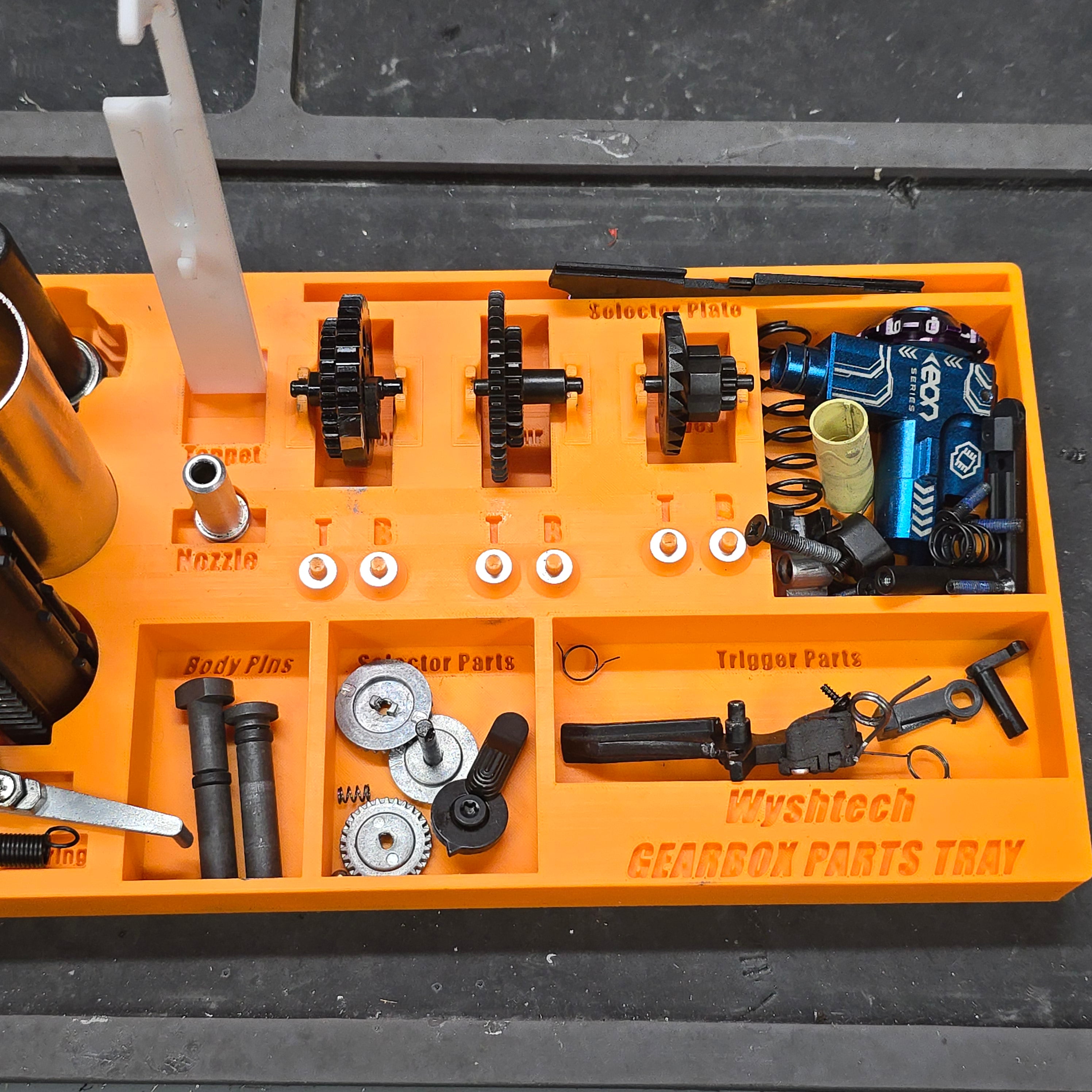 Wyshtech AEG Gearbox Parts Tray – Pre-Order (Production Begins Oct 23)