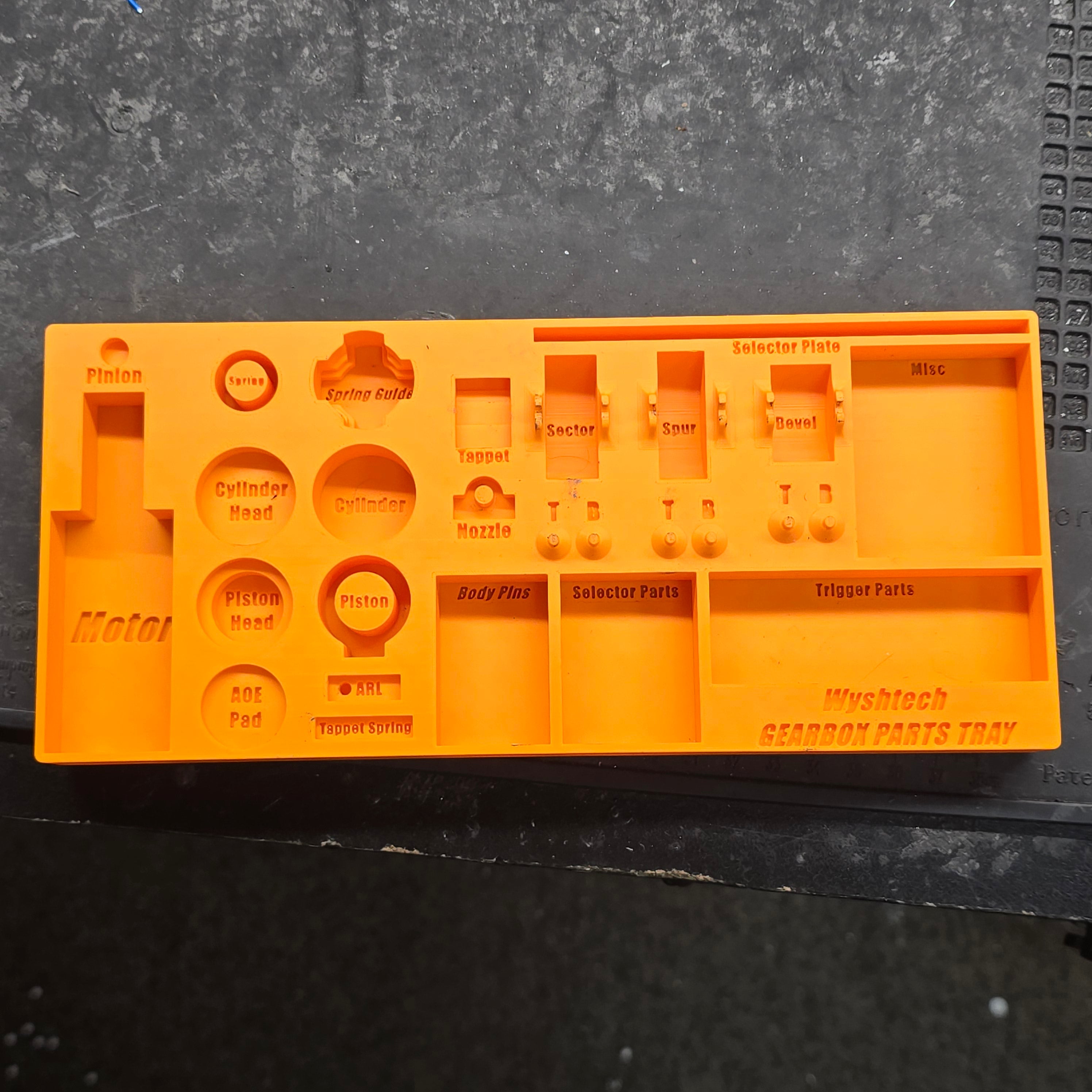 Wyshtech AEG Gearbox Parts Tray – Pre-Order (Production Begins Oct 23)