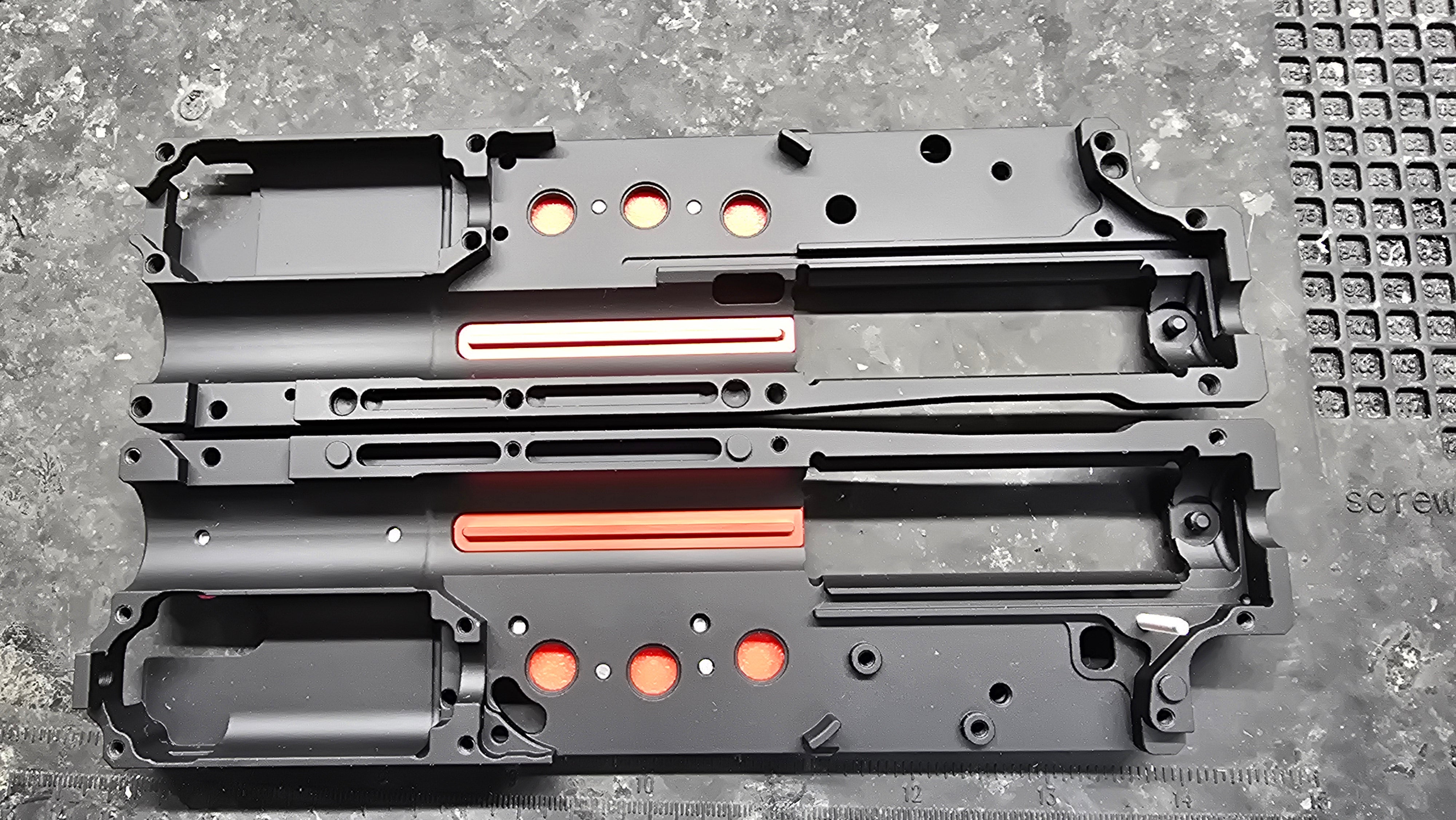 Bullgear CNC M249/PKM Gearbox (uses 9mm bearings instead of 8mm)