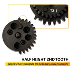 T238 Pro Edition Spiral AEG Gear Set – CNC Steel Airsoft Gearbox Gears (13:1 High Speed / 18:1 High Torque) - WyshTech