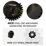 T238 Pro Edition Spiral AEG Gear Set – CNC Steel Airsoft Gearbox Gears (13:1 High Speed / 18:1 High Torque) - WyshTech